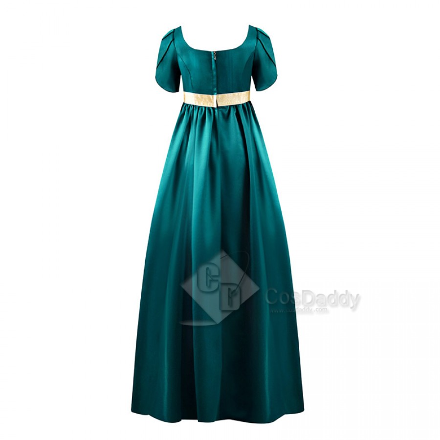 Bridgerton Kate Sharma Cosplay Costume Blue Dress Jane Austen Style